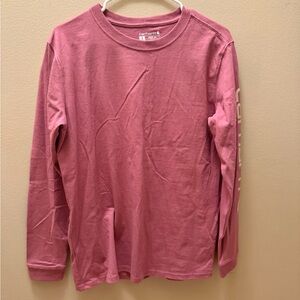 Carhartt Women's Pink Loose Fit Long Sleeve Graphic Tee